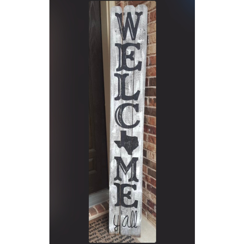 Texas Themed Welcome Sign